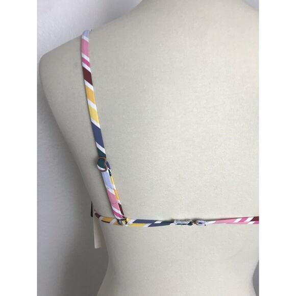 Cotton On Bikini Top Triangle Multicolor Striped Padded Swimwear - Picture 7 of 8